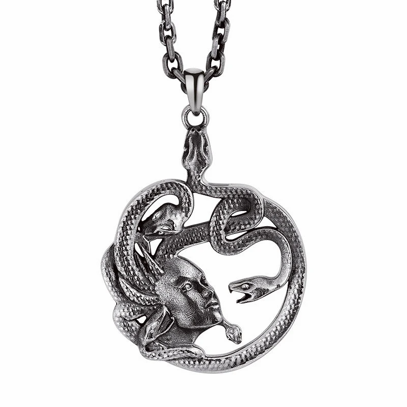 Halskette Medusa Silber 60 cm
