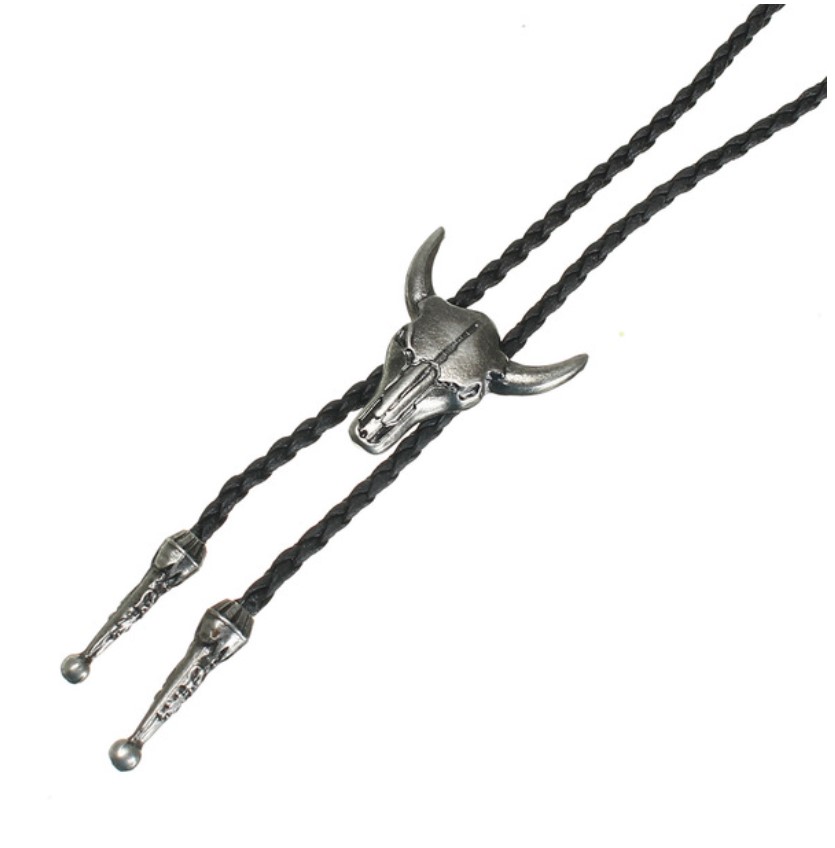 Bolo Western Krawatte Longhorn Büffel Cowboy Tie