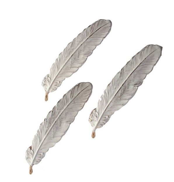 Feder 50 mm silber Western Concho Öse