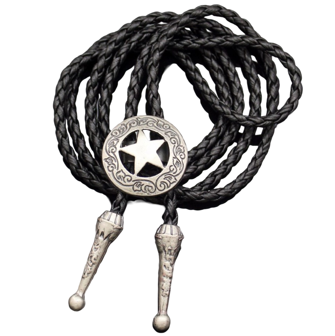 Bolo Western Krawatte Texas Star silber Tie